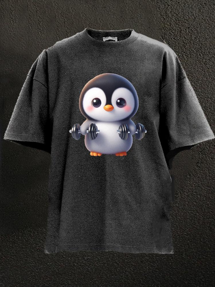 Gym Penguin Washed Gym Shirt