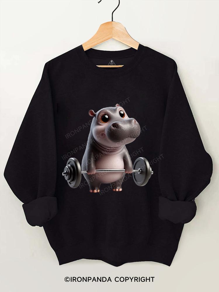 Hippo weightlifting Gym Sweatshirt