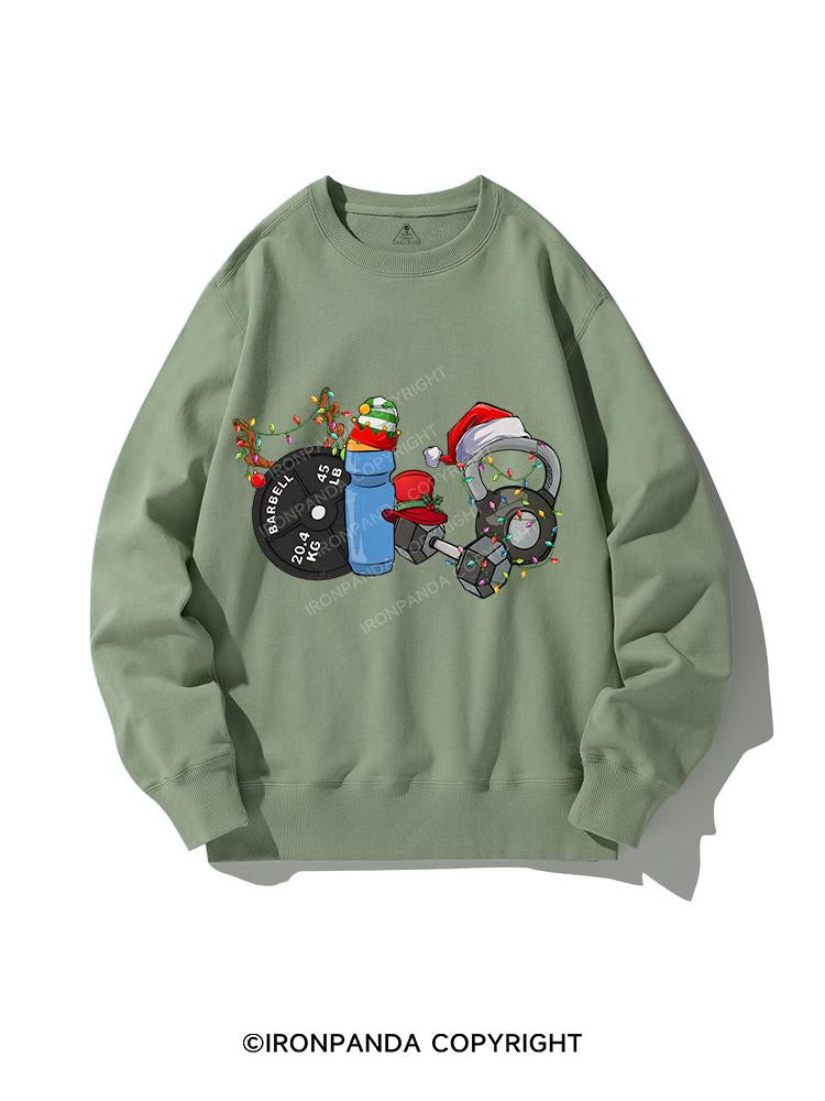 CHRISTMAS STYLE IN THE GYM CREWNECK Sweatshirt