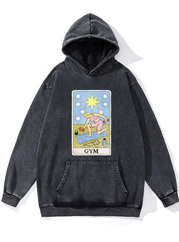Gym Lady Tarot WASHED GYM HOODIE