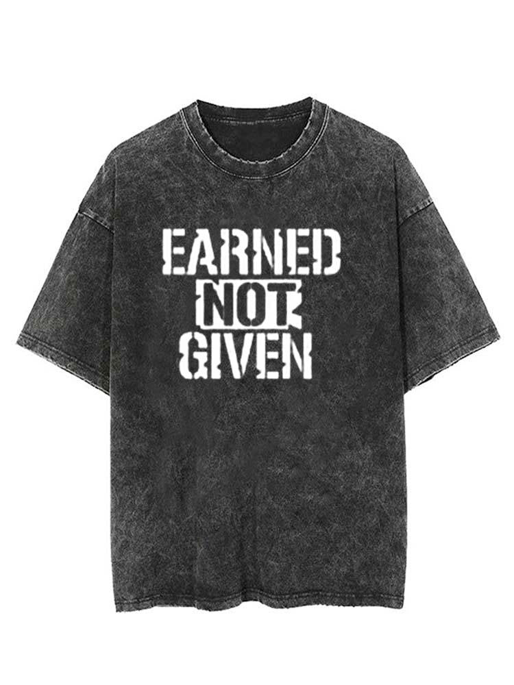 Earned Not Given Vintage Gym Shirt