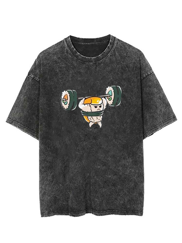 Sushi Weightlifting Vintage Gym Shirt