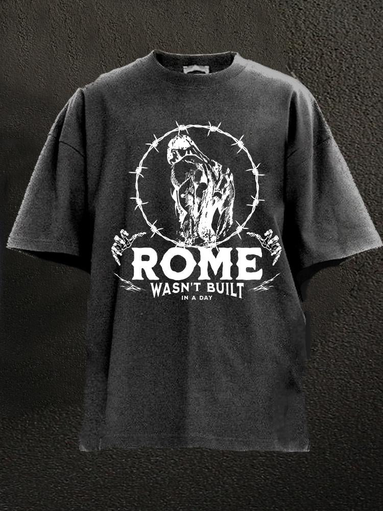 Rome Wasn't Built Washed Gym Shirt