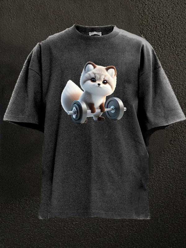 Arctic fox deadlift Washed Gym Shirt
