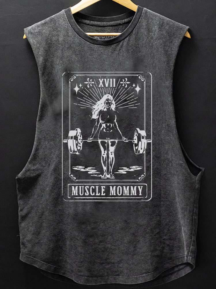 TAROT CARD MUSCLE MOMMY SCOOP BOTTOM COTTON TANK