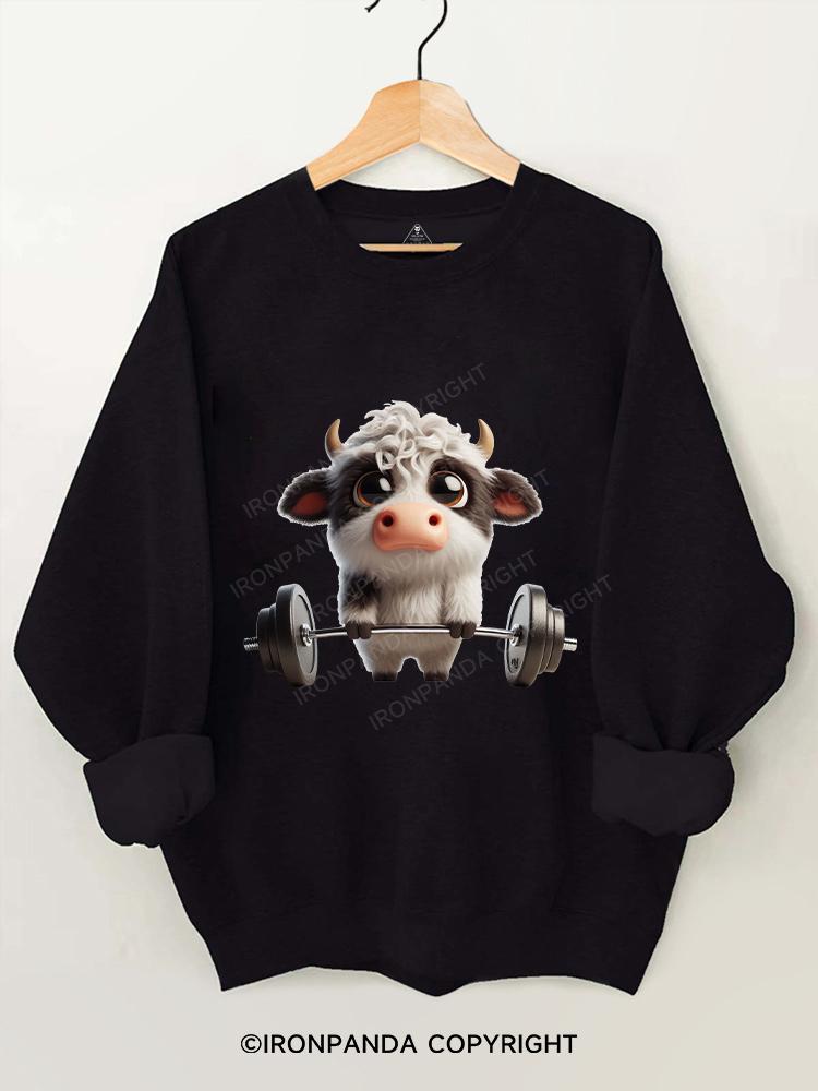 Cows are heavy Gym Sweatshirt