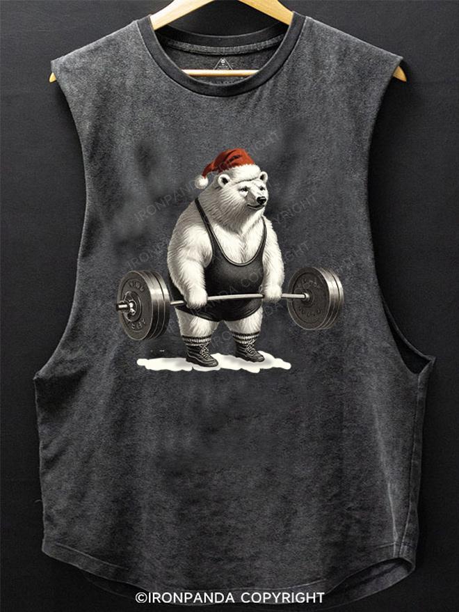Christmas Bear Fitness SCOOP BOTTOM COTTON TANK