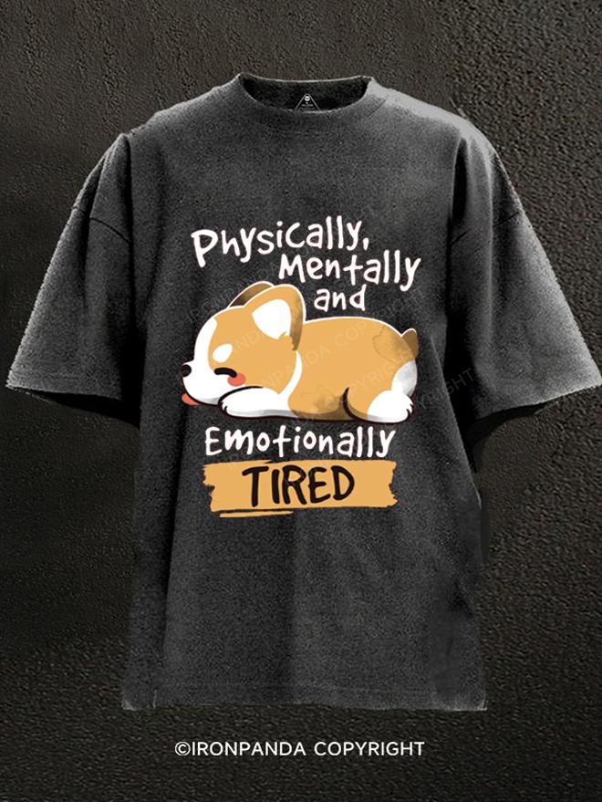 Tired corgi Washed Gym Shirt