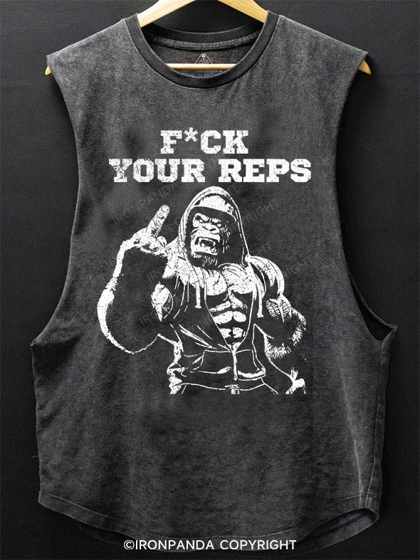 fck your reps gorilla SCOOP BOTTOM COTTON TANK