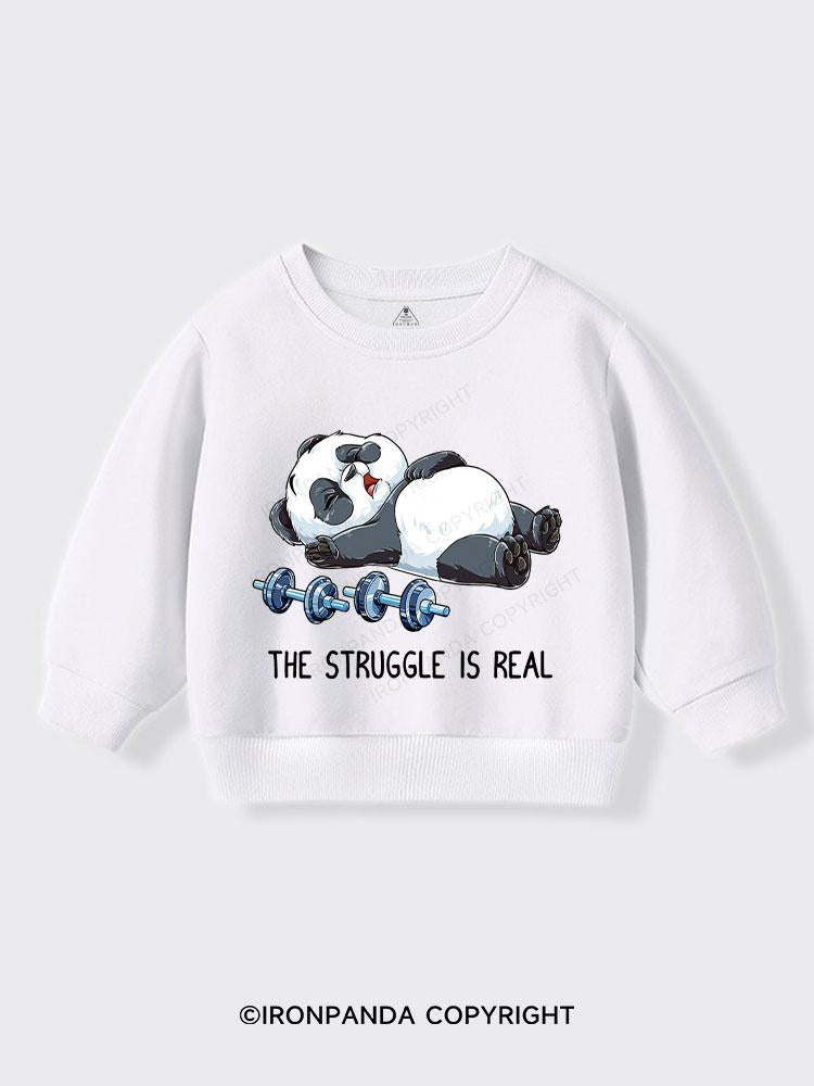 THE STRUGGLE IS REAL Kids Sports Sweatshirt
