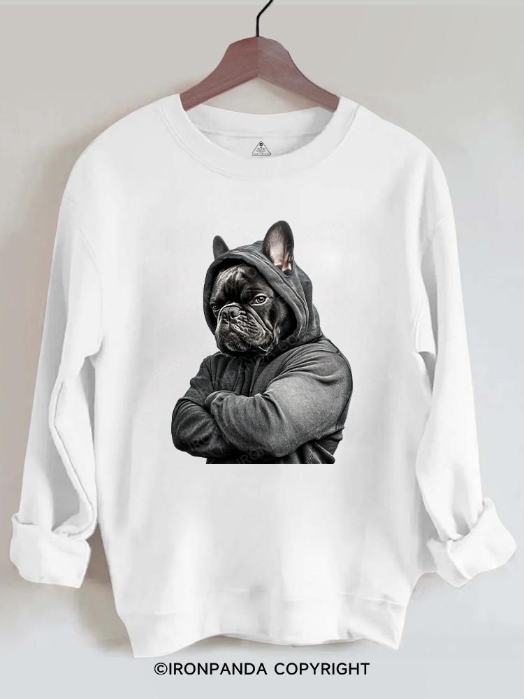 Muscular French bulldog Gym Sweatshirt