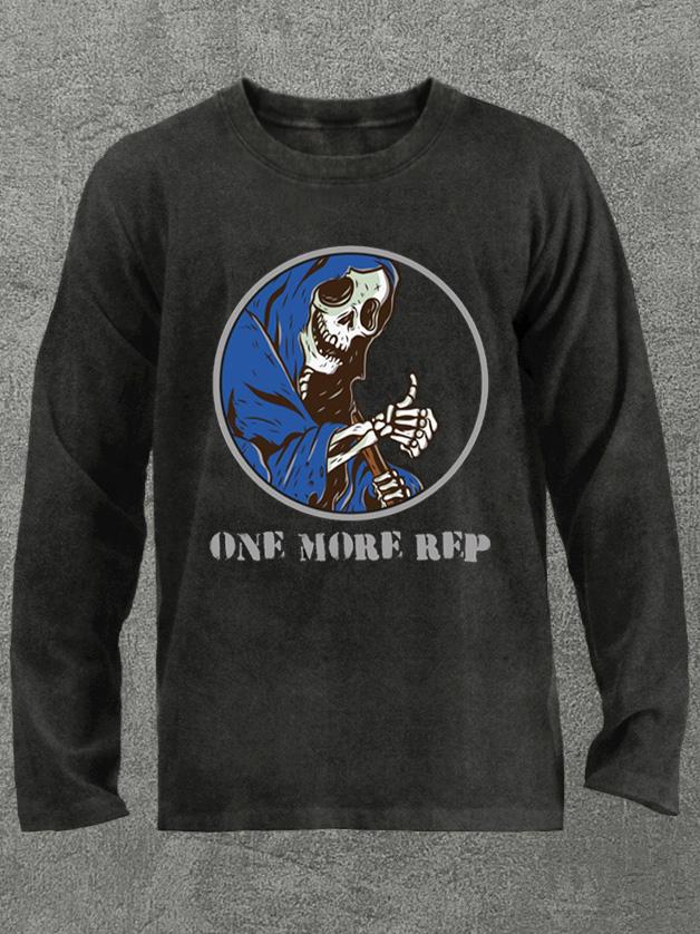 one more rep Washed Gym Long Sleeve Shirt