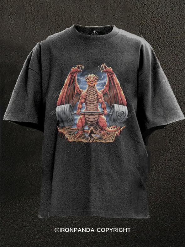 Deadlift Dragon Washed Gym Shirt