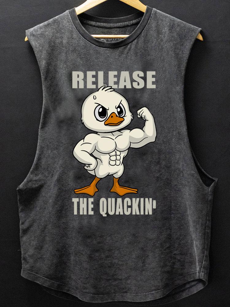 RELEASE THE QUACKIN' SCOOP BOTTOM COTTON TANK