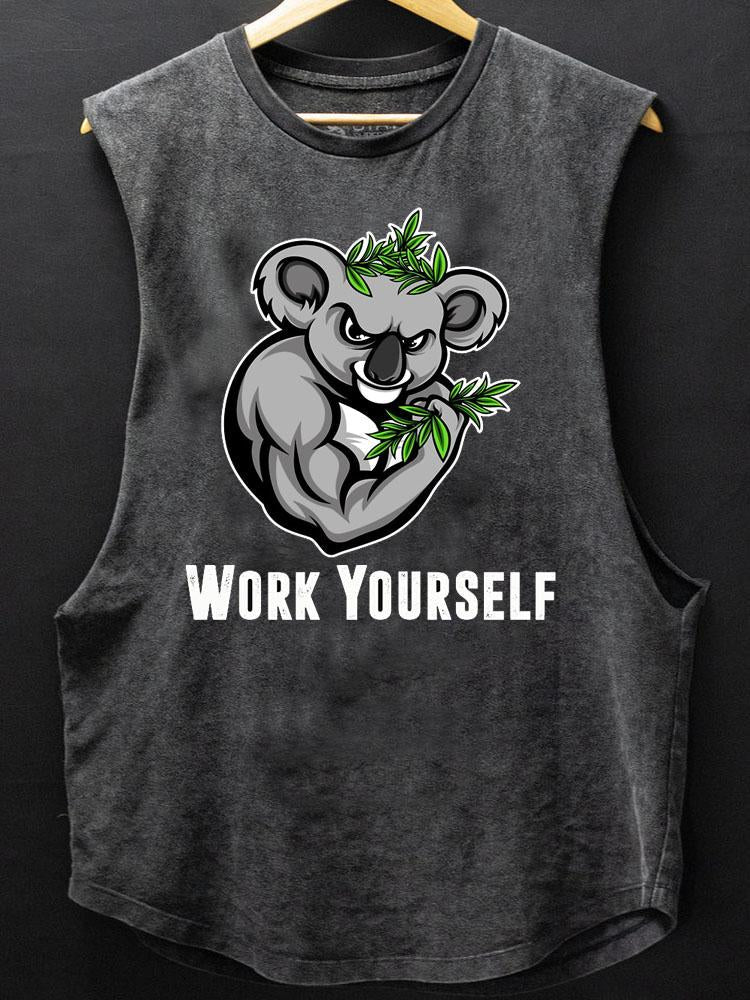 Work Yourself Scoop Bottom Cotton Tank