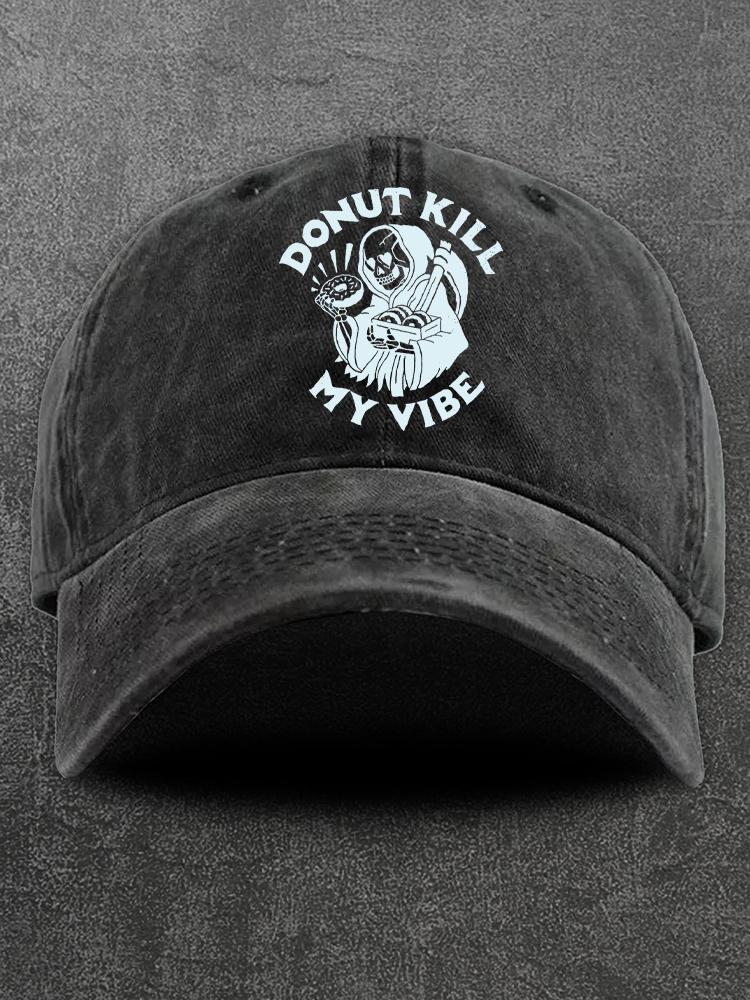 Donut Kill My Vibe Washed Gym Cap