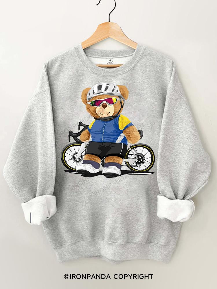 bear doll cyclist Gym Sweatshirt