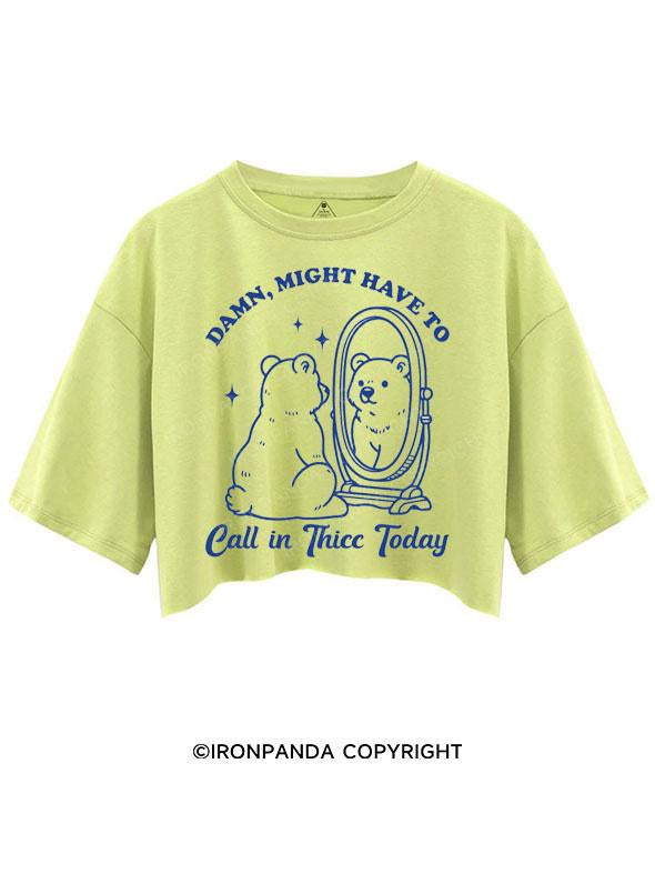 DAMN, MIGHT HAVE TO CALL IN THICC TODAY CROP TOPS