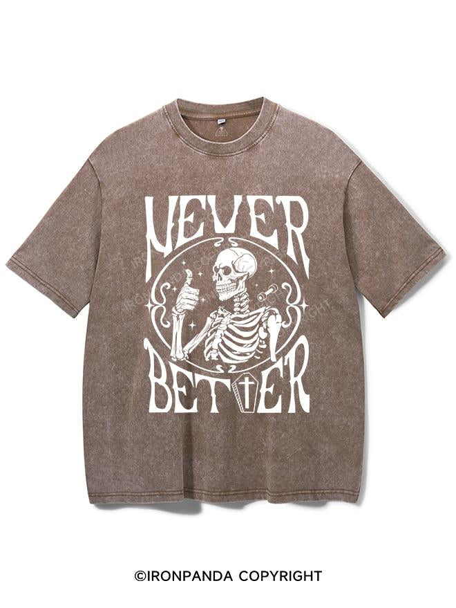 NEVER BETTER VINTAGE GYM SHIRT