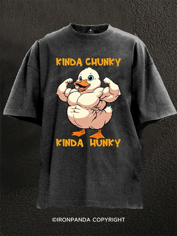 kinda chunky kinda hunky Washed Gym Shirt