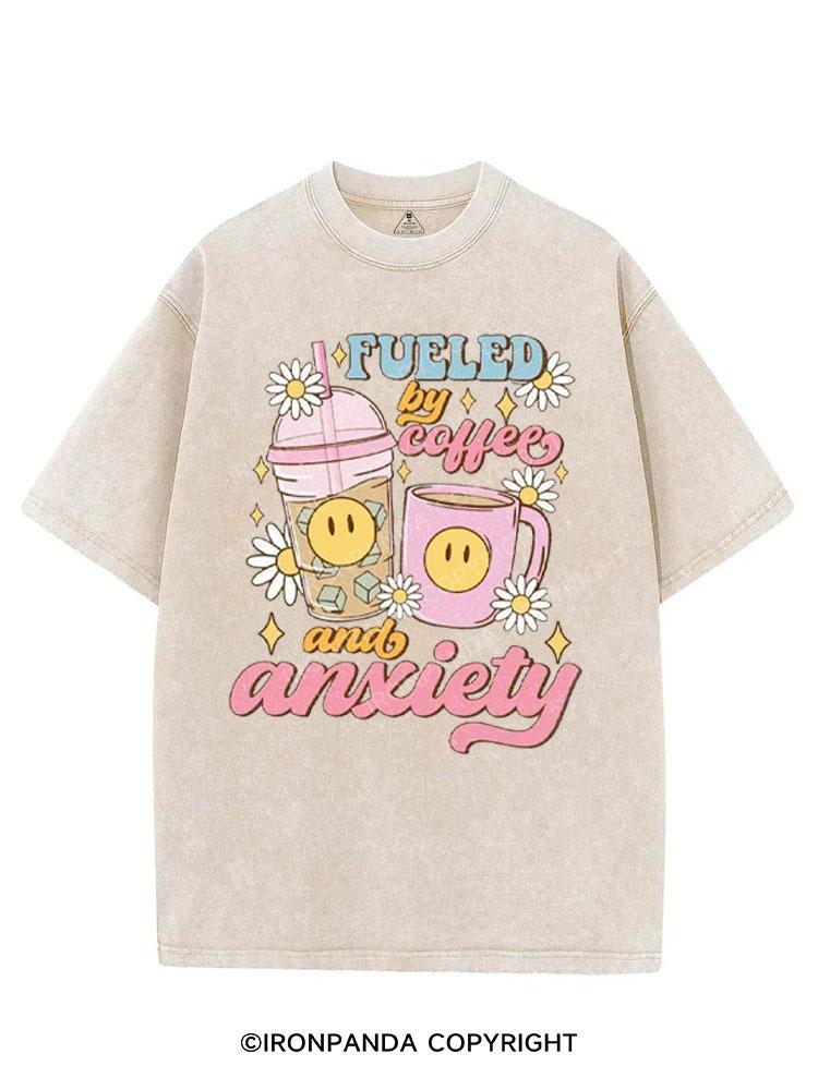 FUELED BY ICED COFFEE AND ANXIETY VINTAGE GYM SHIRT