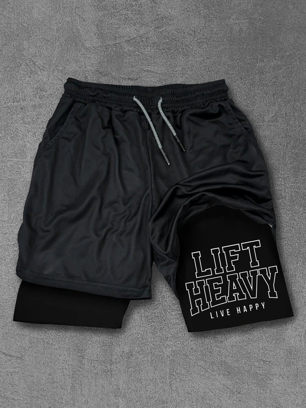 Lift Heavy Live Happy Performance Training Shorts