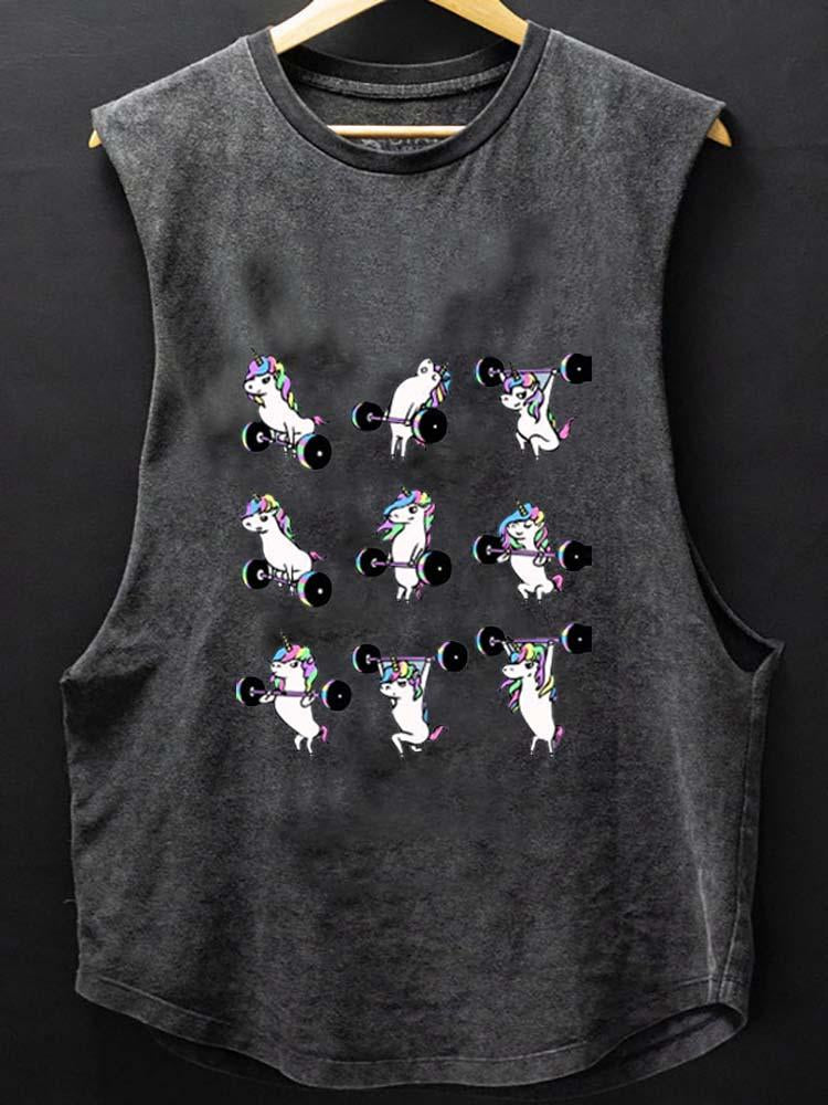 OLYMPIC LIFTING UNICORN  SCOOP BOTTOM COTTON TANK