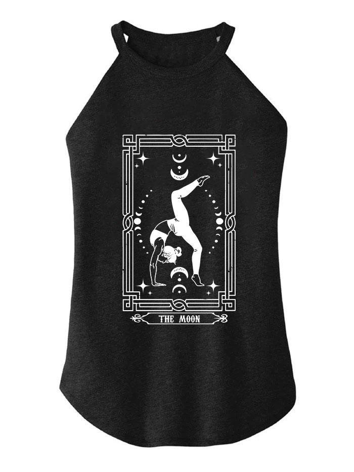 The Moon Tarot Card TRI ROCKER COTTON TANK
