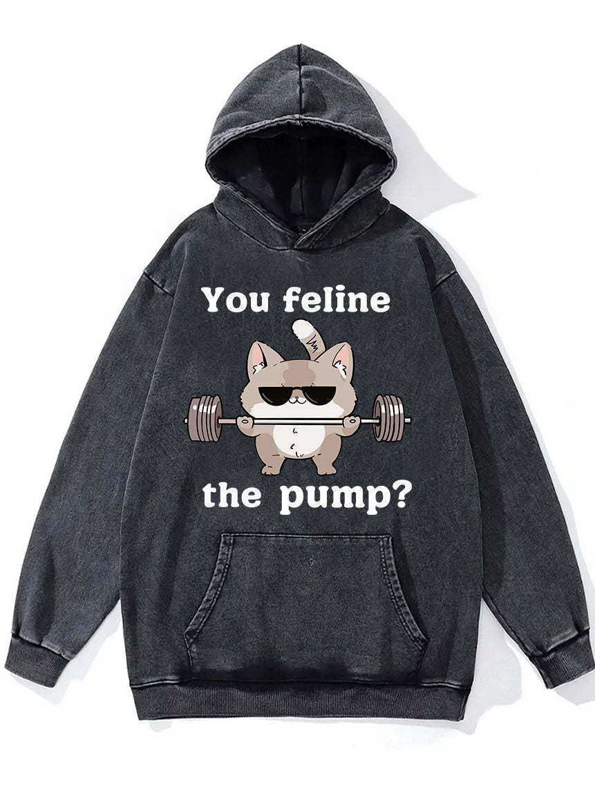 You Feline the Pump Washed Gym Hoodie
