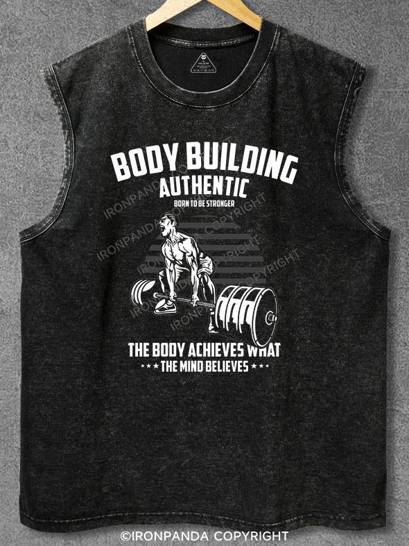BORN TO BE STRONGER Washed Gym Tank