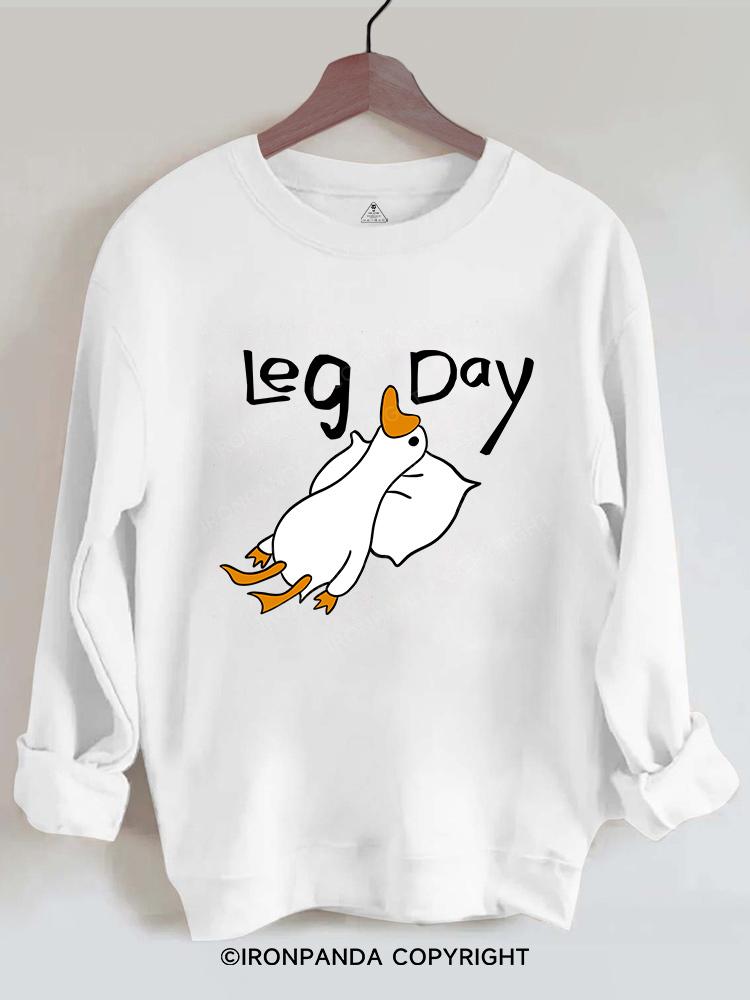 leg day goose Gym Sweatshirt
