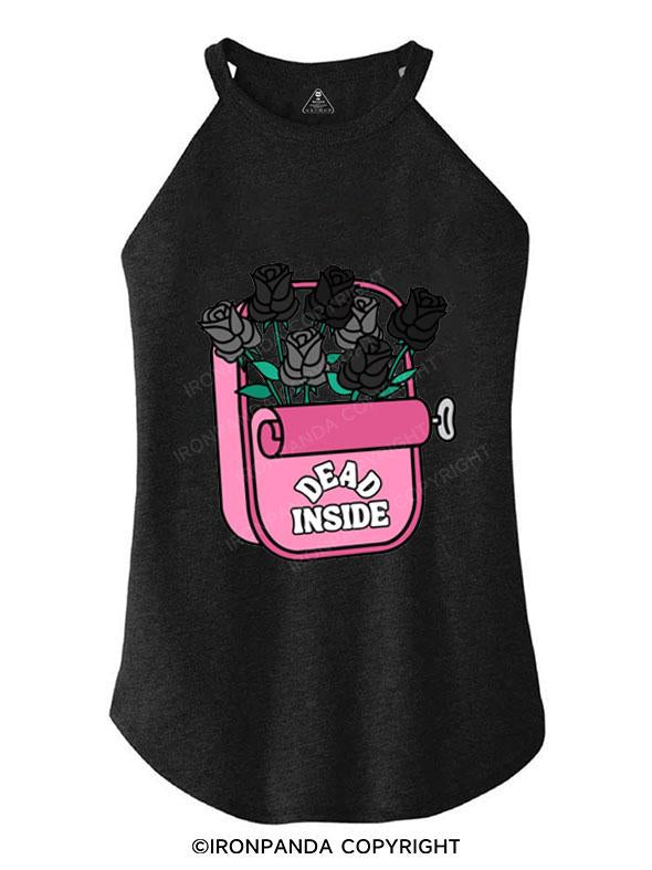 IronPandafit DEAD INSIDE TRI ROCKER COTTON TANK For Sale