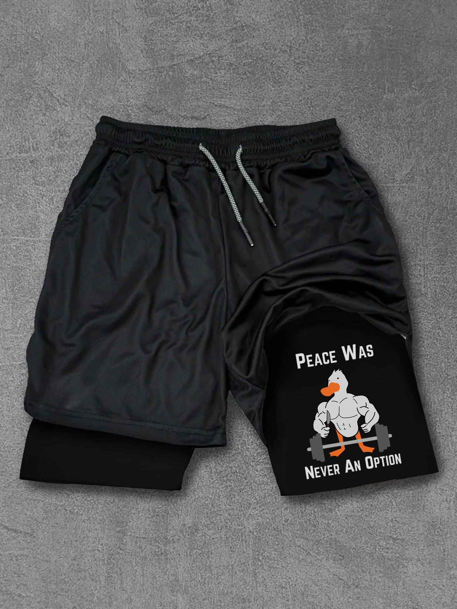 peace was never an option Performance Training Shorts