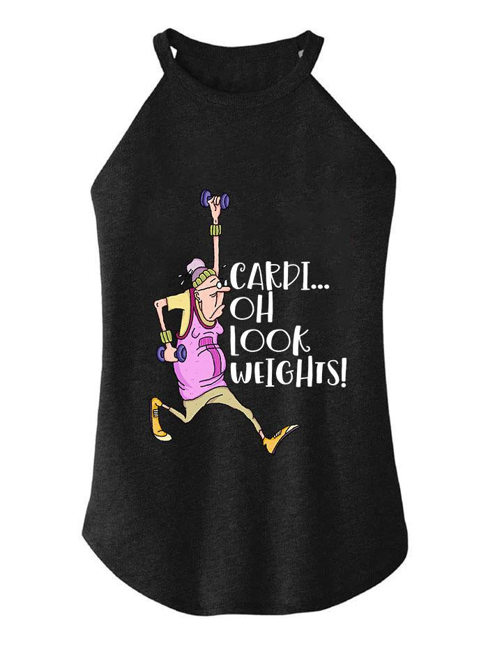 cardi oh look weights TRI ROCKER COTTON TANK