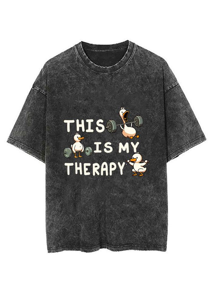 THIS IS MY THERAPY  VINTAGE GYM SHIRT