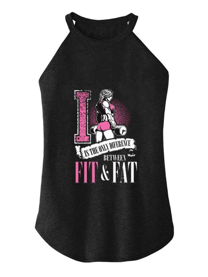 IS THE ONLY DIFFERENCE BETWEEN FIT & FAT  ROCKER COTTON TANK