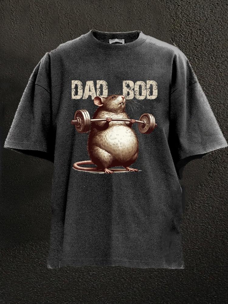 dad bod workout mice Washed Gym Shirt