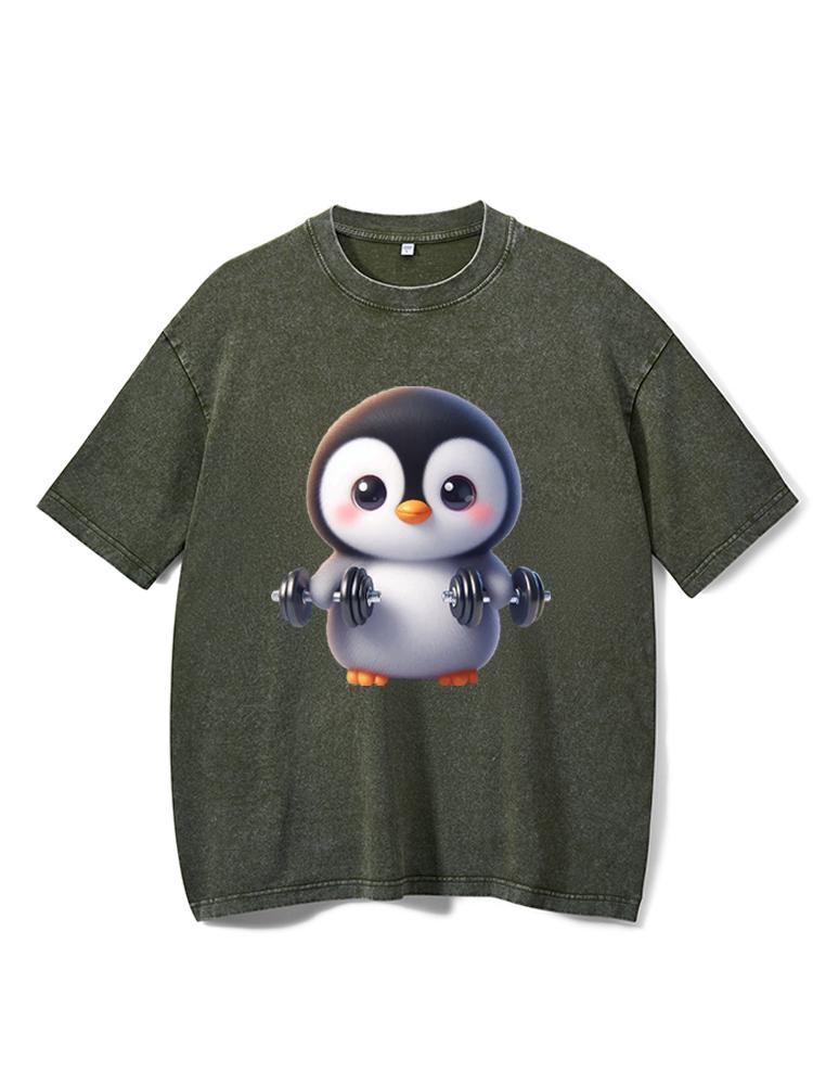 Gym Penguin Washed Gym Shirt