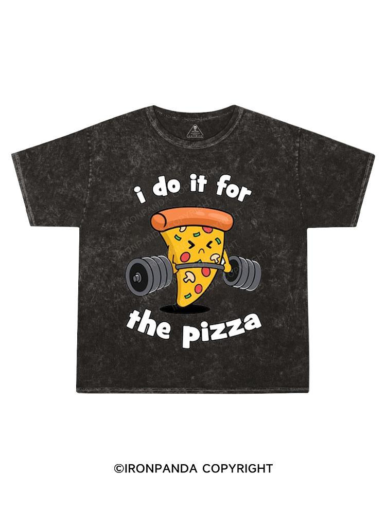 I Do It For The Pizza Kids Washed T-Shirt