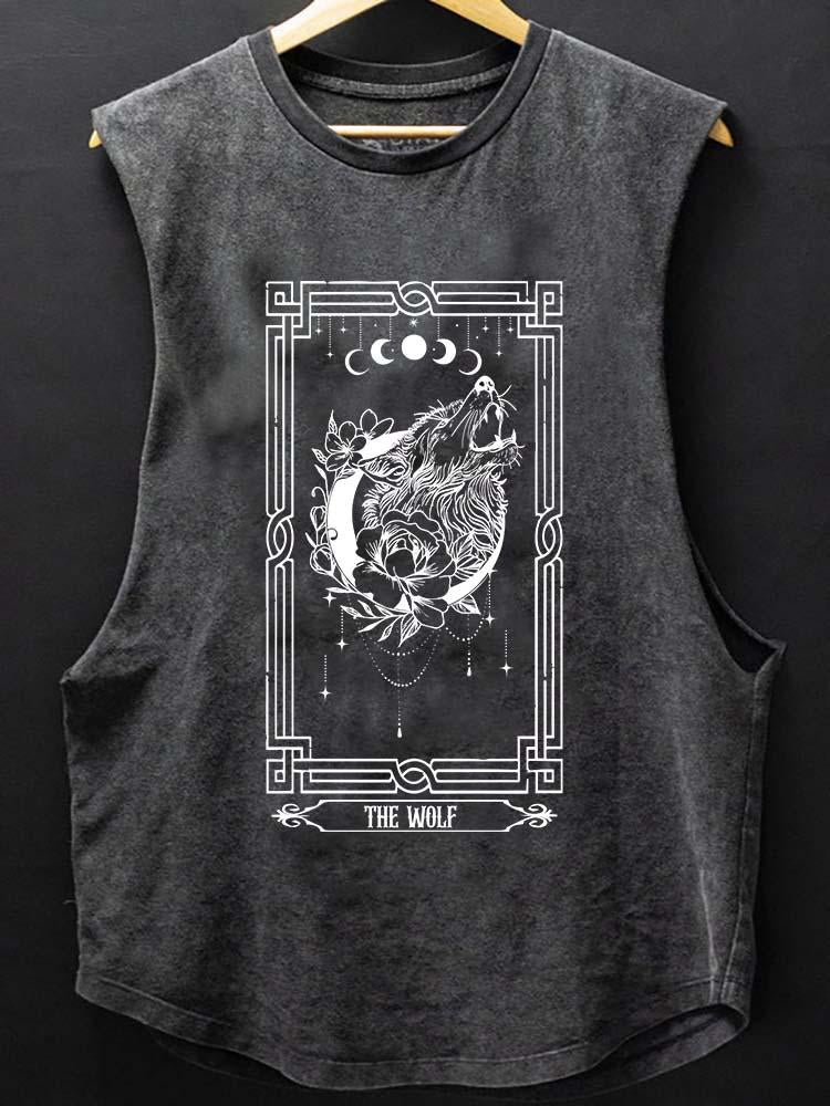 The wolf tarot card SCOOP BOTTOM COTTON TANK