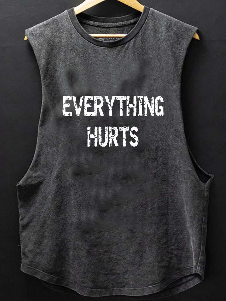 EVERYTHING HURTS SCOOP BOTTOM COTTON TANK