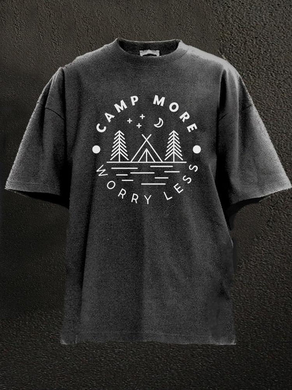 Camp More Worry Less Washed Gym Shirt