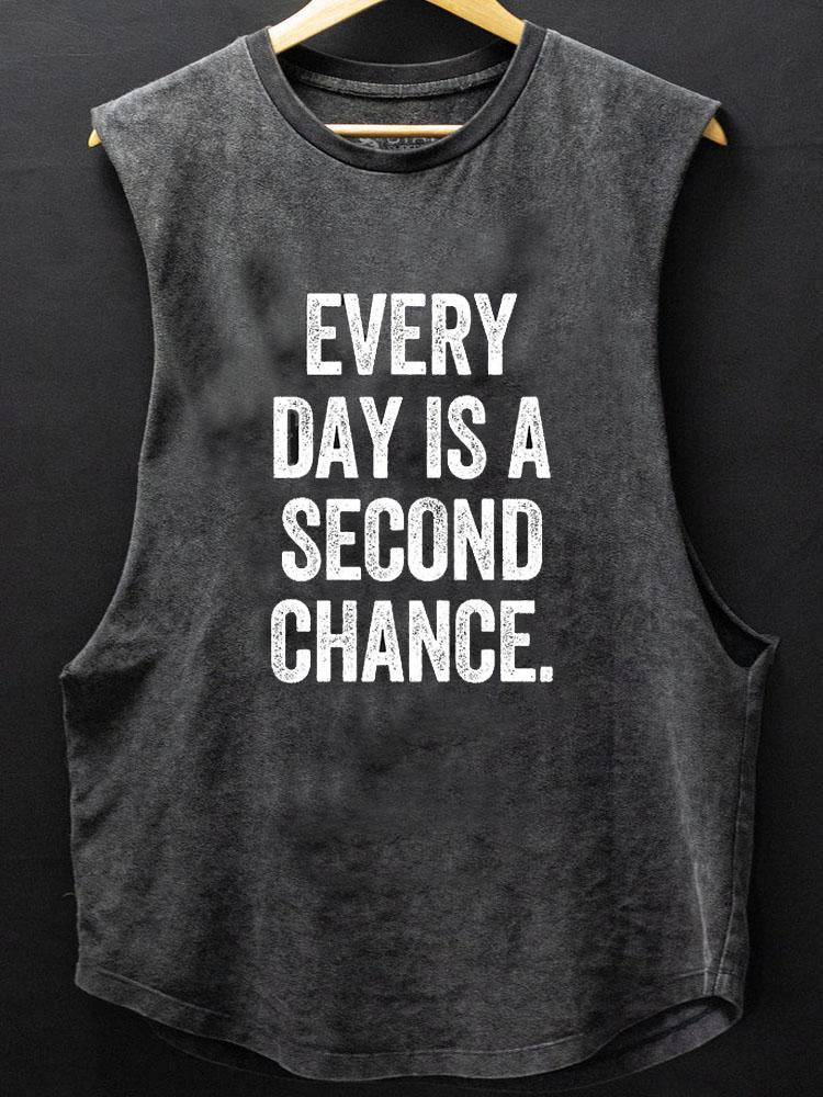 Everyday Is A Second Chance SCOOP BOTTOM COTTON TANK