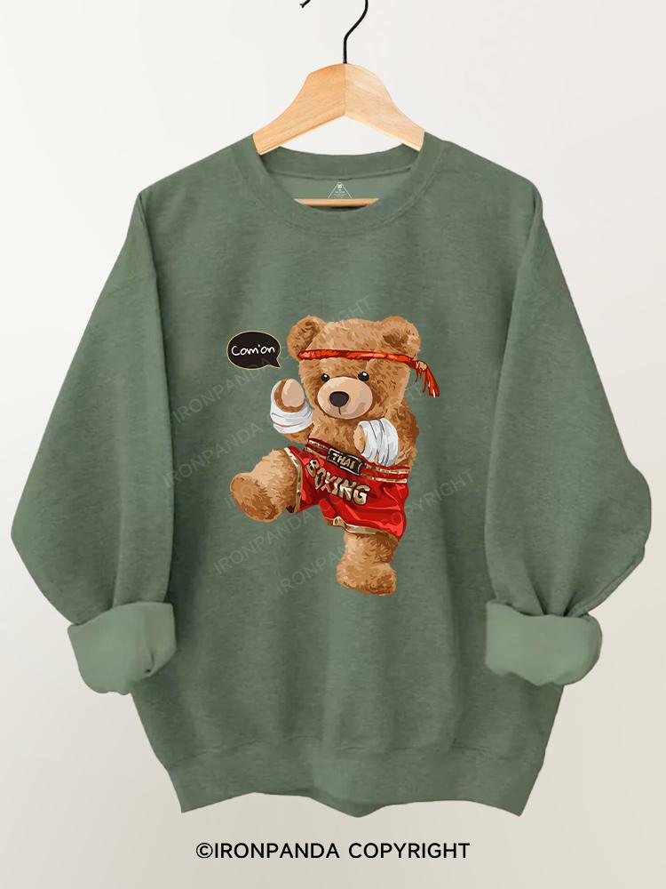 boxing bear Gym Sweatshirt