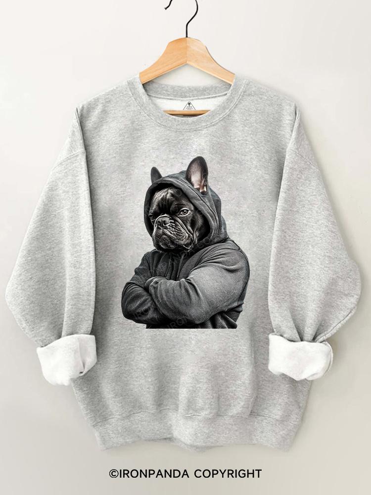 Muscular French bulldog Gym Sweatshirt
