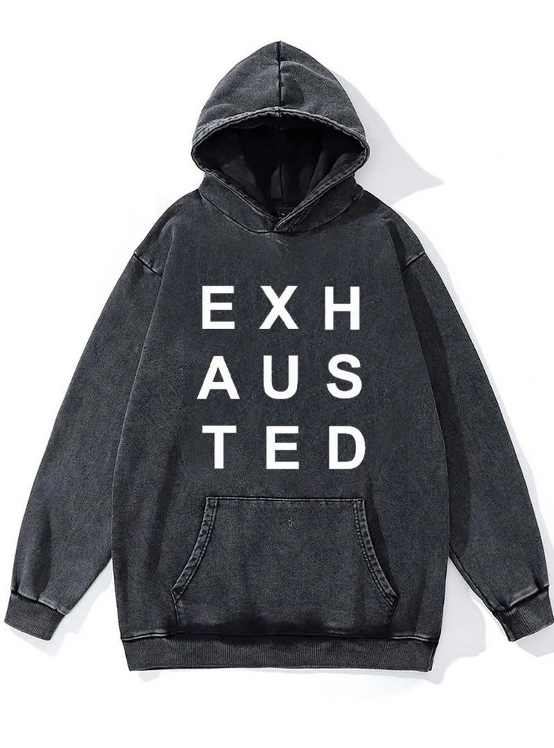 exhausted Washed Gym Hoodie