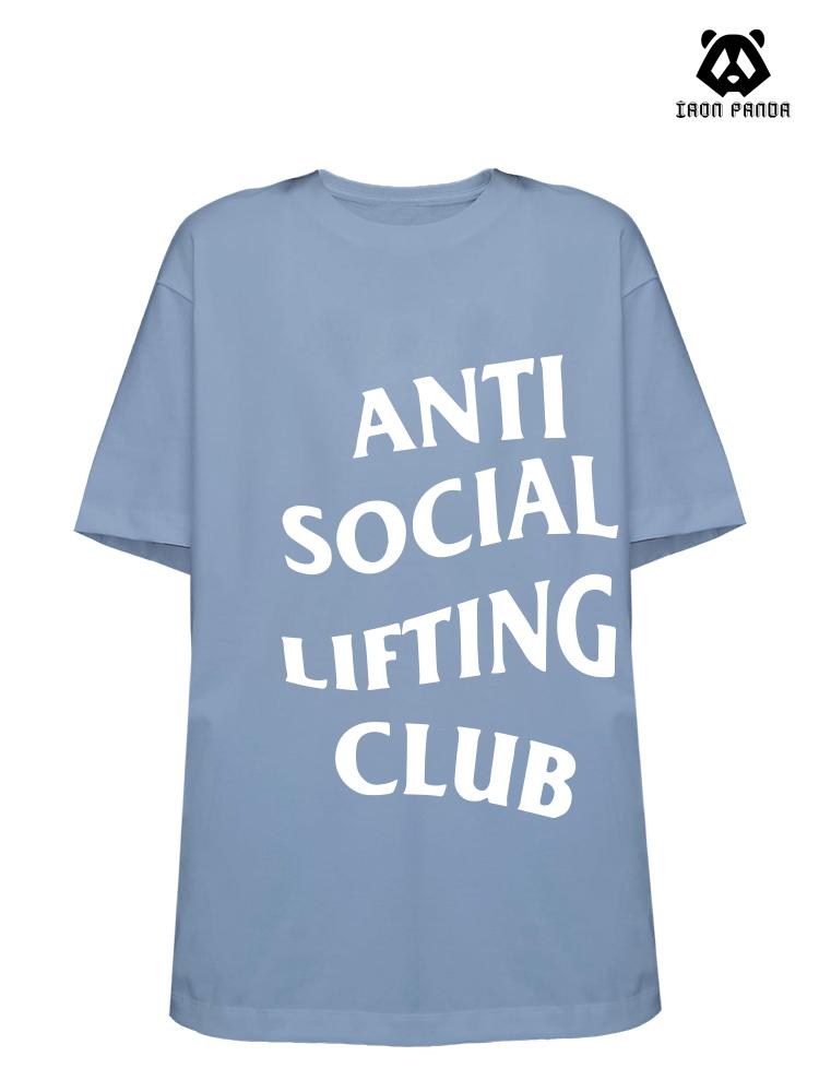 anti social lifting club Loose fit cotton  Gym T-shirt