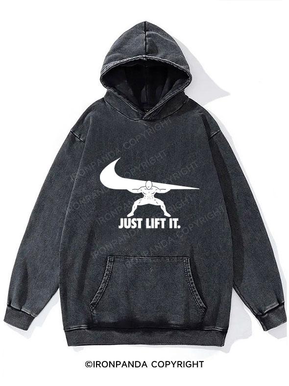 JUST LIFT IT Washed Gym Hoodie