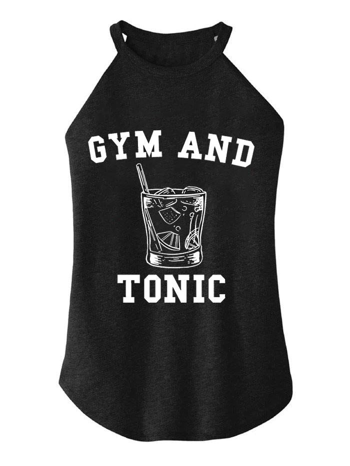 Gym and Tonic TRI ROCKER COTTON TANK