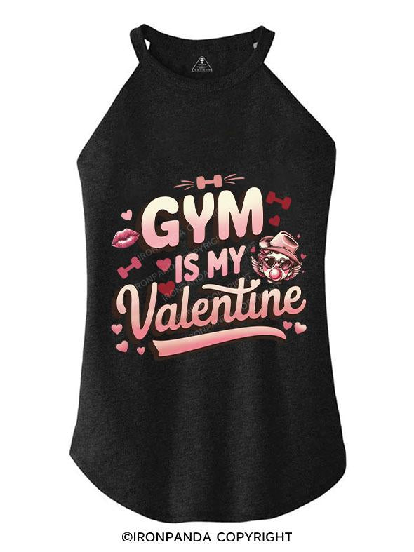 GYM IS MY VALENTINE TRI ROCKER COTTON TANK